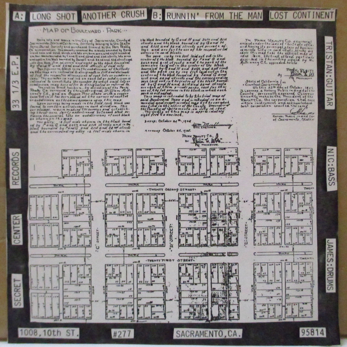 BOULVARD PARK TRIO, THE - Civic Pride E.P. (US Orig.7"+Blue PS)