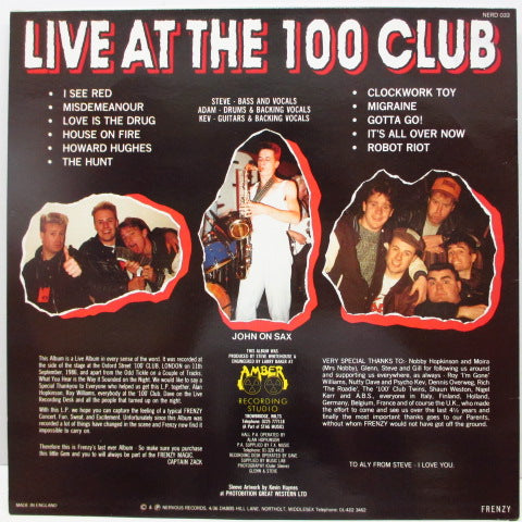 FRENZY - Live At The 100 Club (UK Orig.LP)
