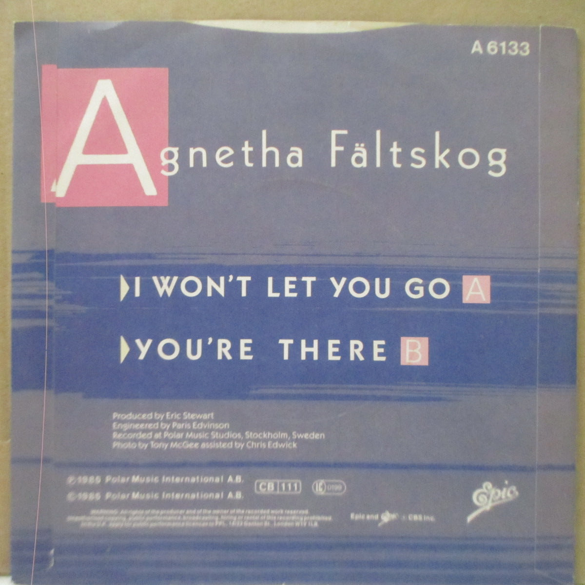 AGNETHA FALTSKOGS - I Won't Let You Go (UK Orig.7"+PS)