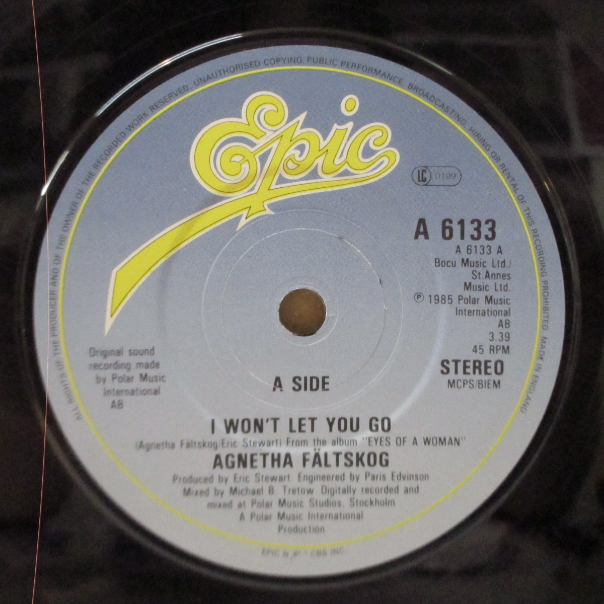AGNETHA FALTSKOGS - I Won't Let You Go (UK Orig.7"+PS)