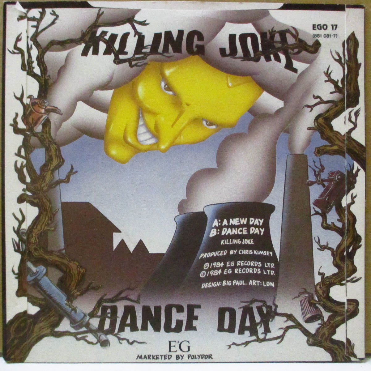 KILLING JOKE (キリング・ジョーク) - A New Day (UK オリジナル・グリーン・プラスチックラベ 7"+PS)