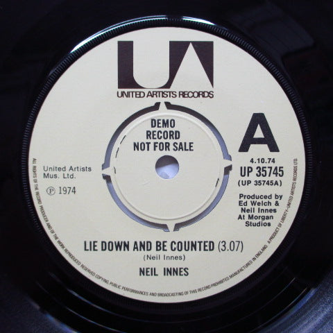 NEIL INNES (ニール・イネス) - Lie Down And Be Counted (UK プロモ 7"+CS)