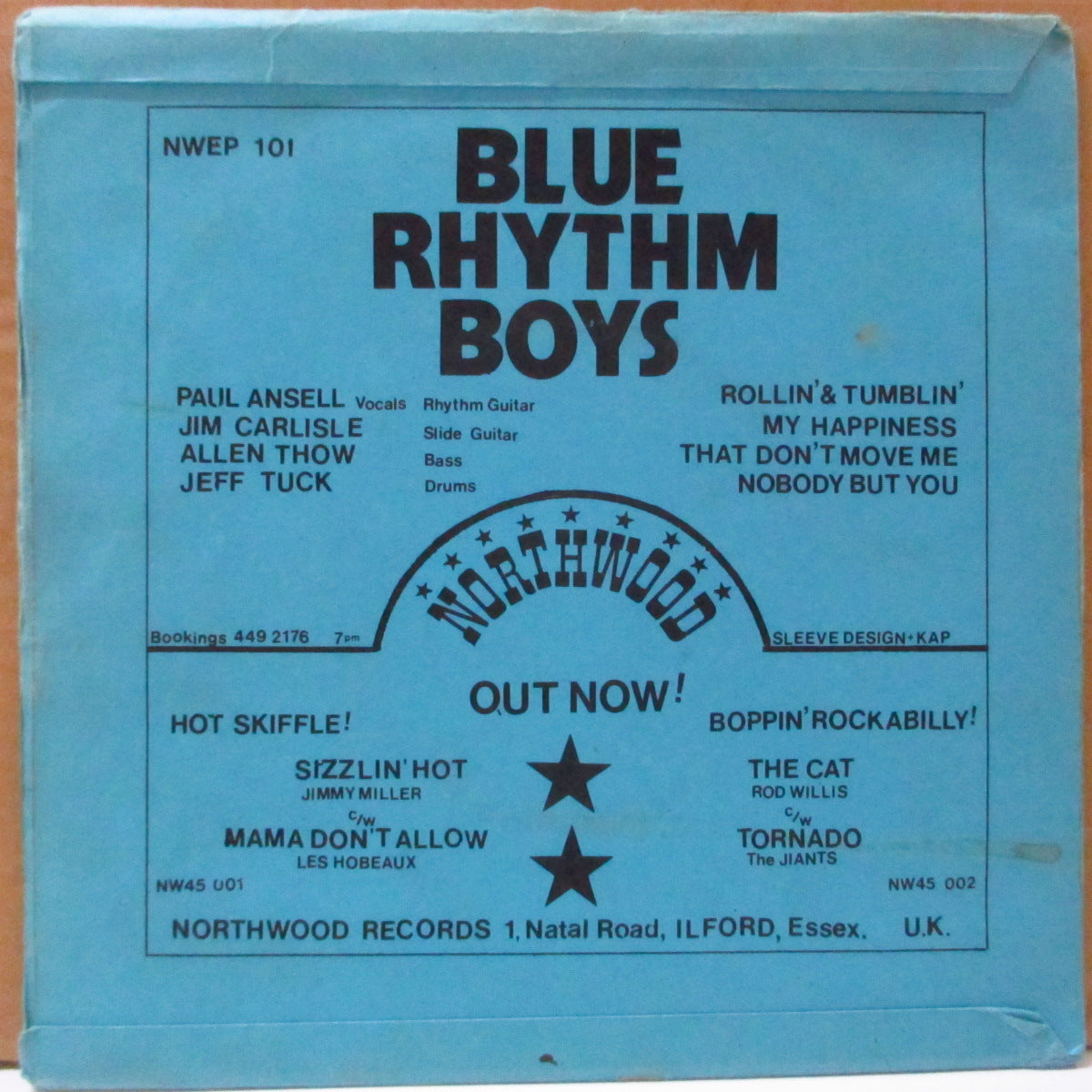 BLUE RHYTHM BOYS (ブルー・リズム・ボーイズ) - S.T. (UK オリジナル・モノラル 7")