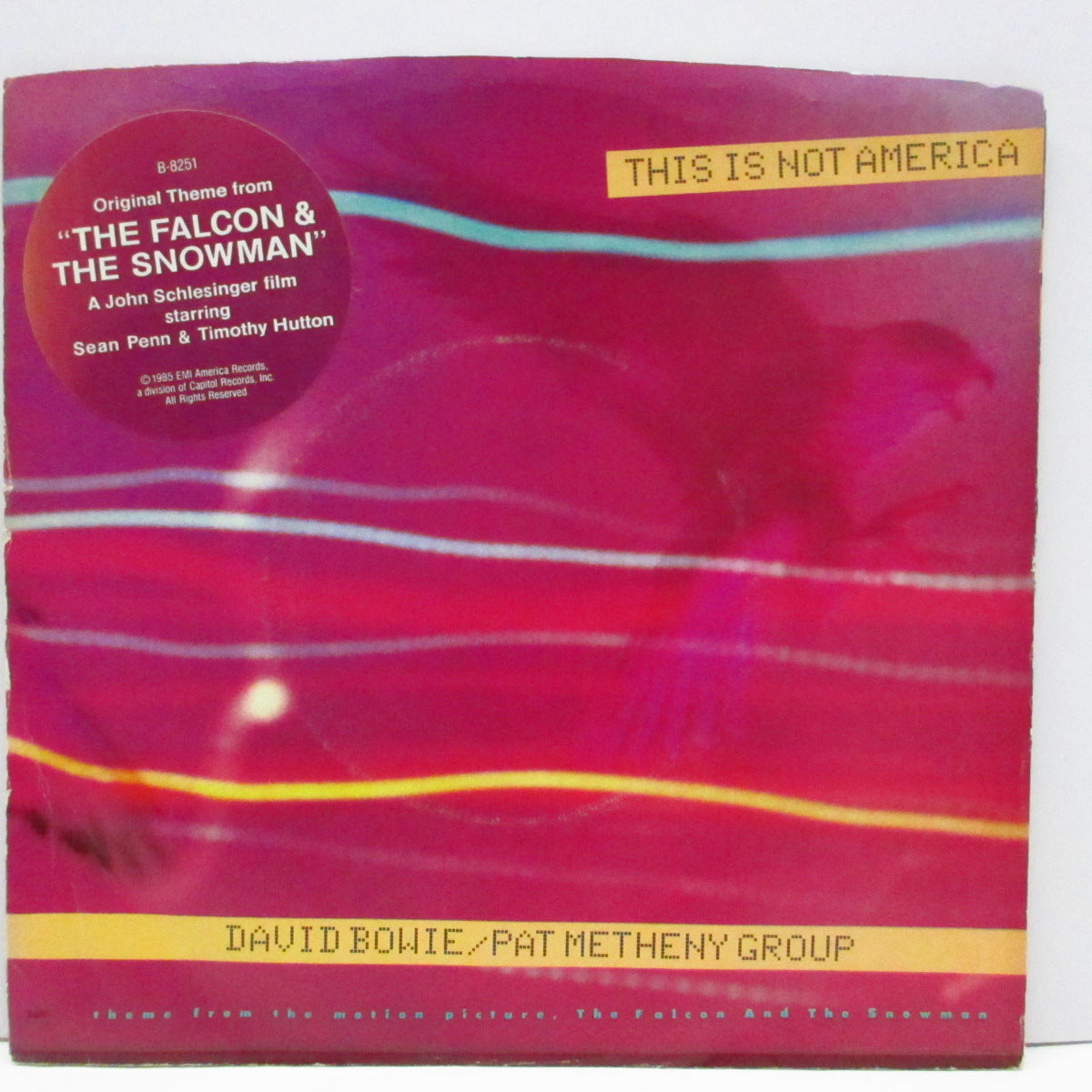 DAVID BOWIE / PAT METHENY GROUP (デヴィッド・ボウイ / パット・メセニー・グループ) - This Is Not America (US Orig.7"+Stickered PS)