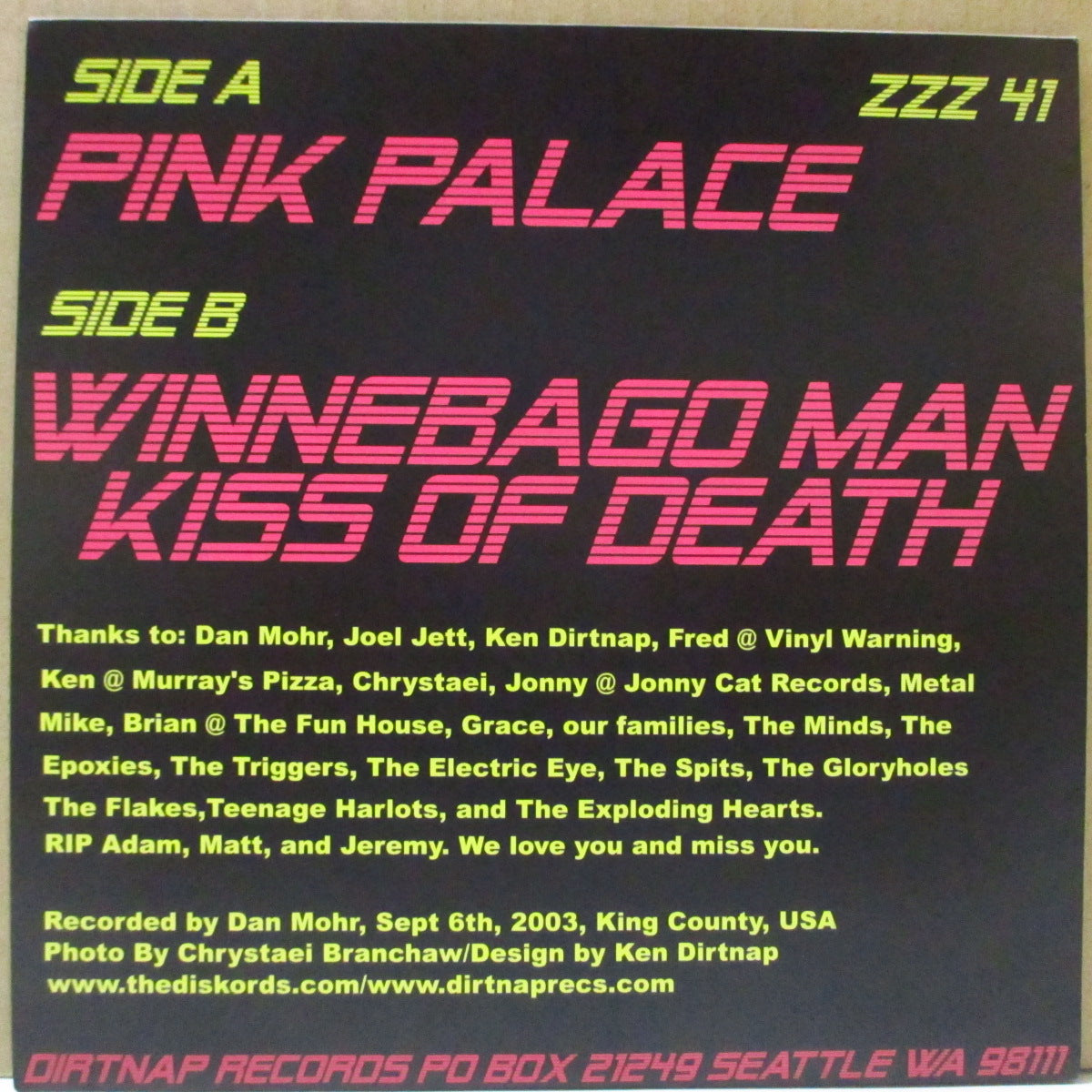 DISKORDS, THE (ディスコーズ) - Pink Palace E.P. (US オリジナル 7")