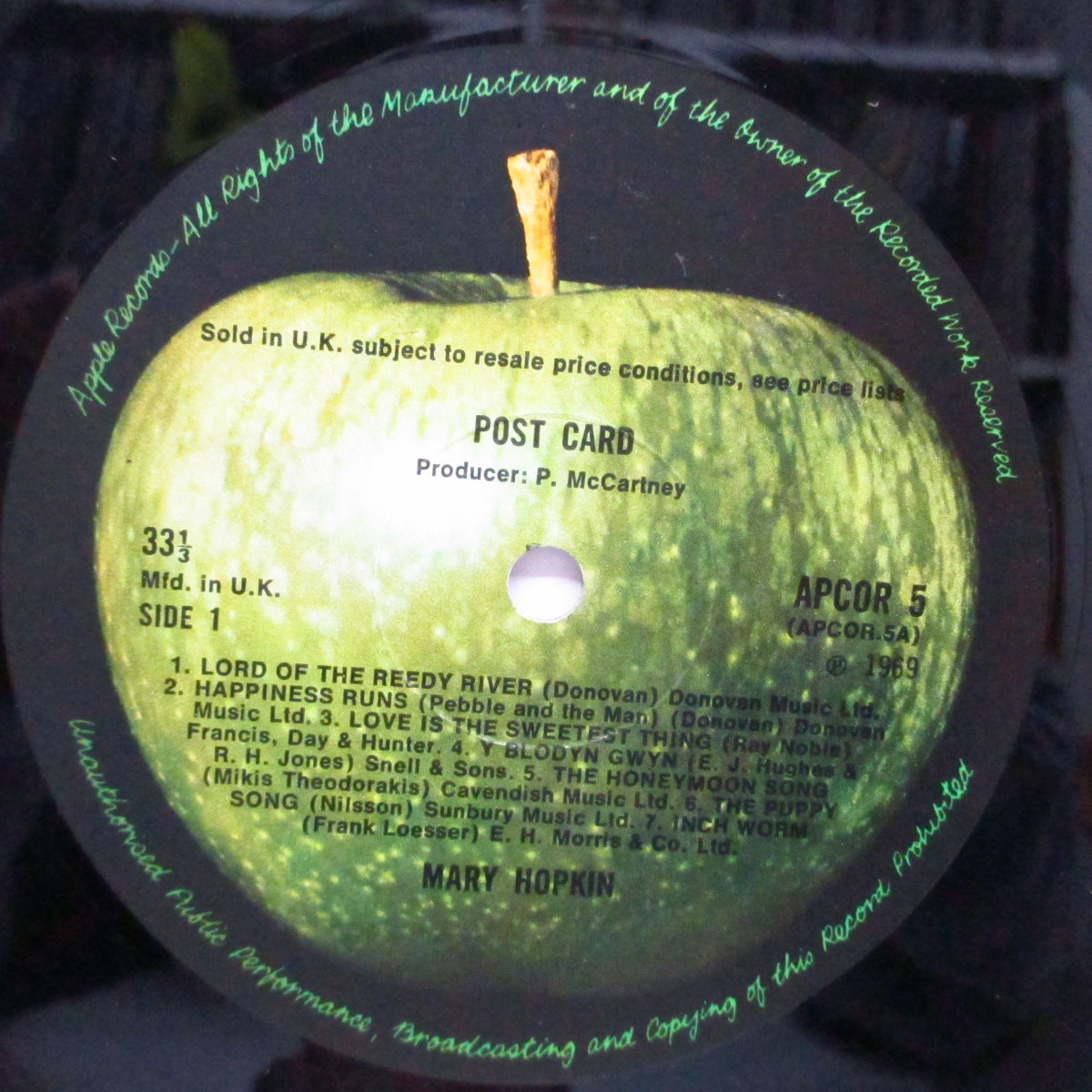 MARY HOPKIN (メリー・ホプキンス) - Post Card (UK オリジナル「モノラル」LP/両面コーティング・ジャケ)