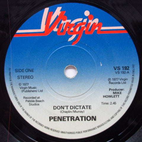 PENETRATION (ペネトレイション) - Don't Dictate (UK Orig.7"/NOPS)