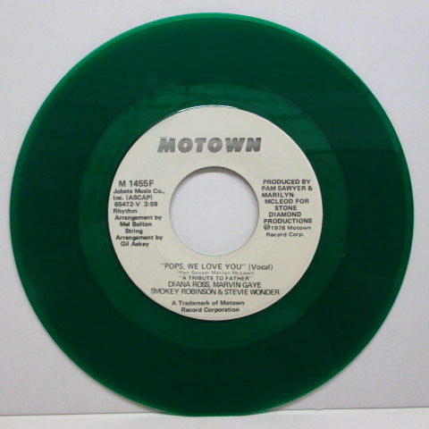 DIANA ROSS, MARVIN GAYE etc (ダイアナ・ロス、、マーヴィン・ゲイ.他)他.. - Pops, We Love You (Promo Green Vinyl)