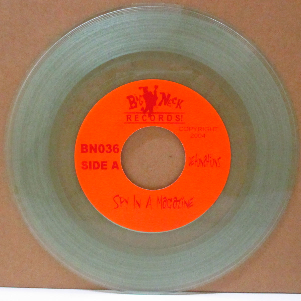 DETONATIONS (デトネイションズ) - Spy You In A Magazine (US Limited Clear Vinyl 7")