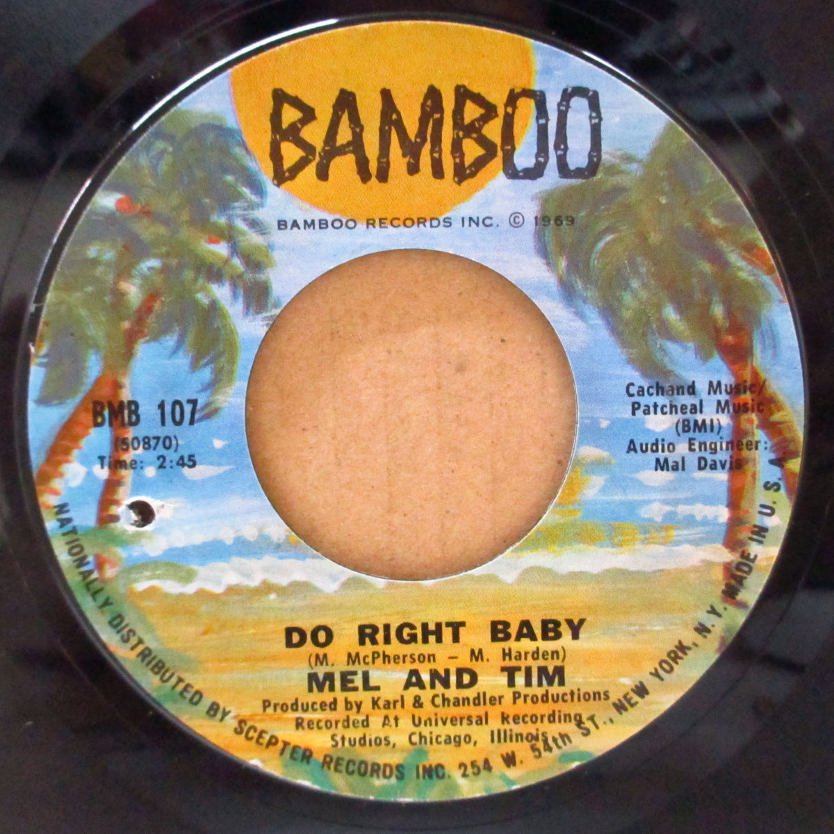 MEL & TIM (メル&ティム) - Backfield in Motion (US 2nd Press Color Label 7")