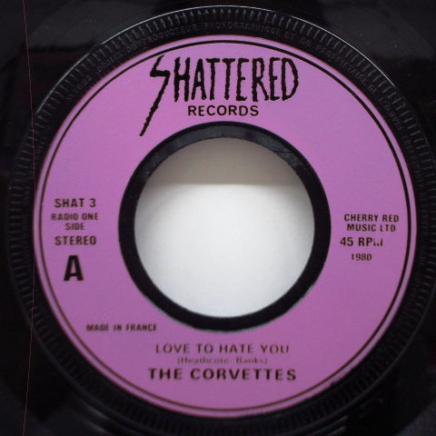 CORVETTES, THE (ザ ・コルヴェッツ) - Love To Hate You (US オリジナル 7"+マットソフト紙ジャケ) 英ブライトンの女性 Vo.ニューウェーブ!