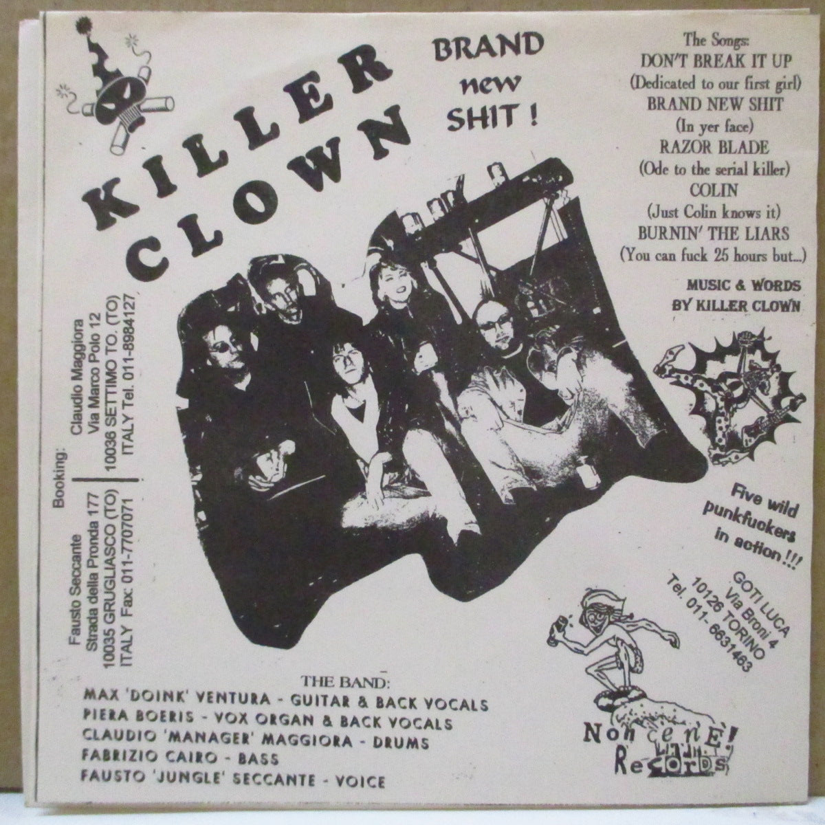 KILLER CLOWN (キラー・クラウン) - Brand New Shit! (Italy Orig.7")