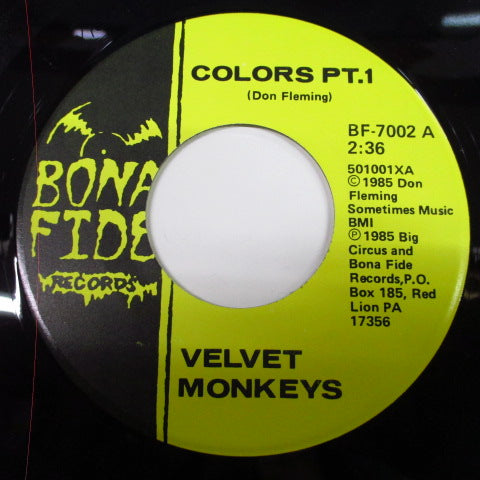 VELVET MONKEYS (ヴェルヴェット・モンキーズ) - Colors' Part I & II (US Orig.7")