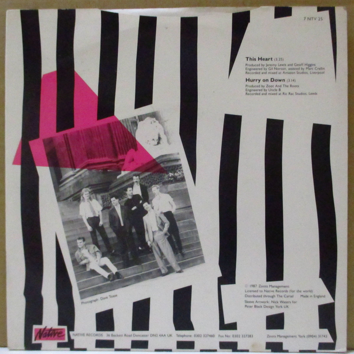 ZOOT AND THE ROOTS (ズート・アンド・ザ・ルーツ) - This Heart (UK Orig.7")