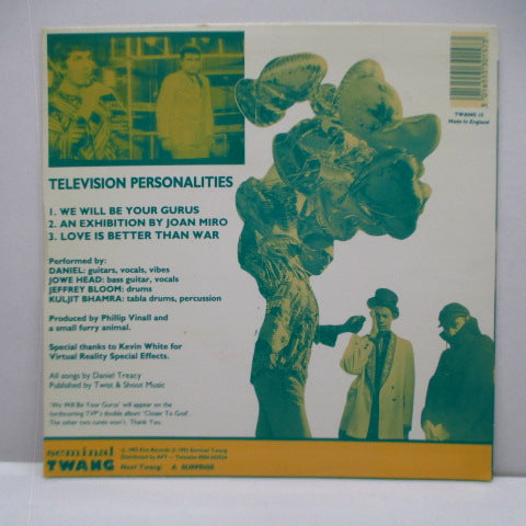 TELEVISION PERSONALITIES (テレヴィジョン・パーソナリティーズ) - We Will Be Your Gurus (UK オリジナル 7"/光沢固紙製ジャケ) B面アルバム未収録!
