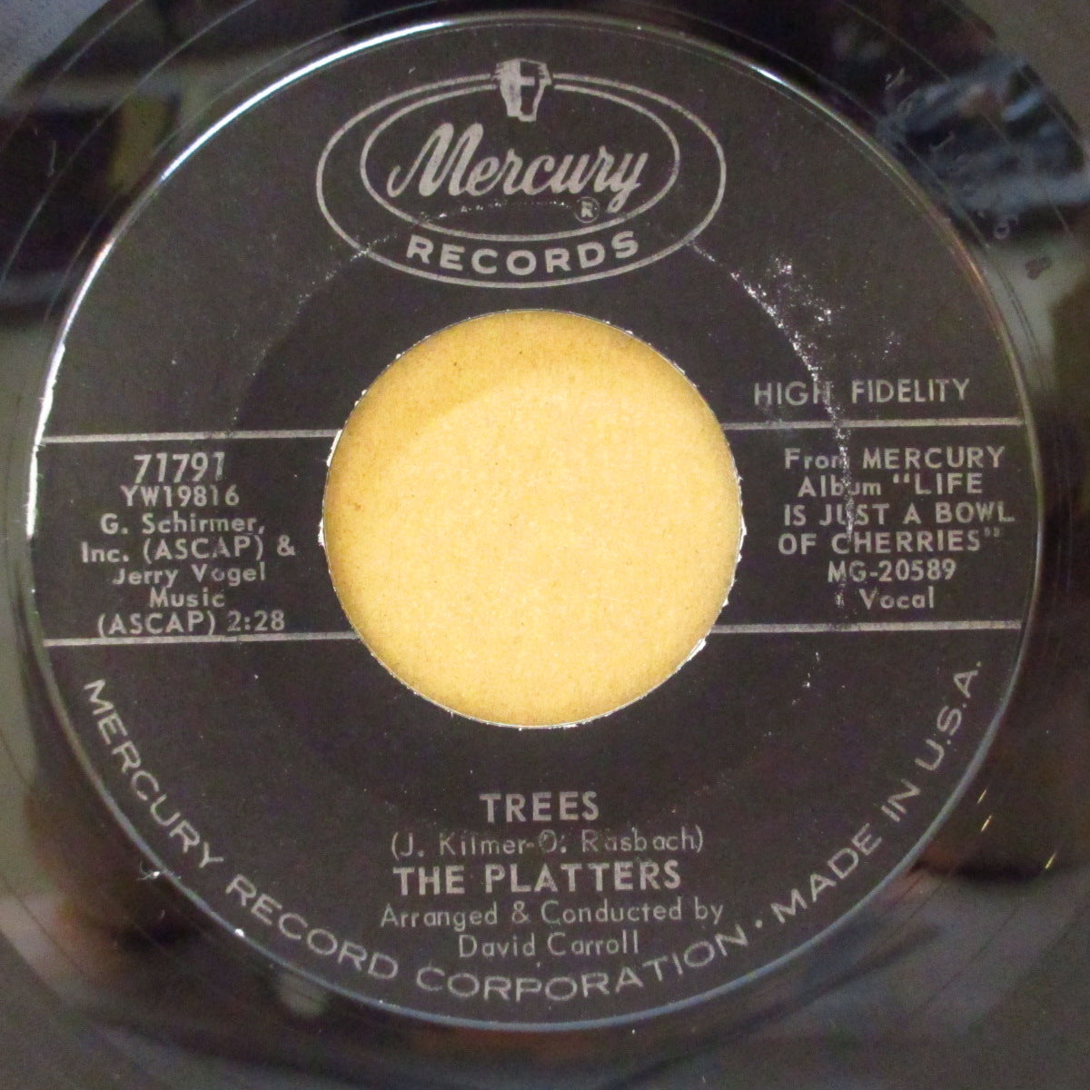 PLATTERS (プラターズ) - Trees / Immortal Love (US Orig.7"+PS)
