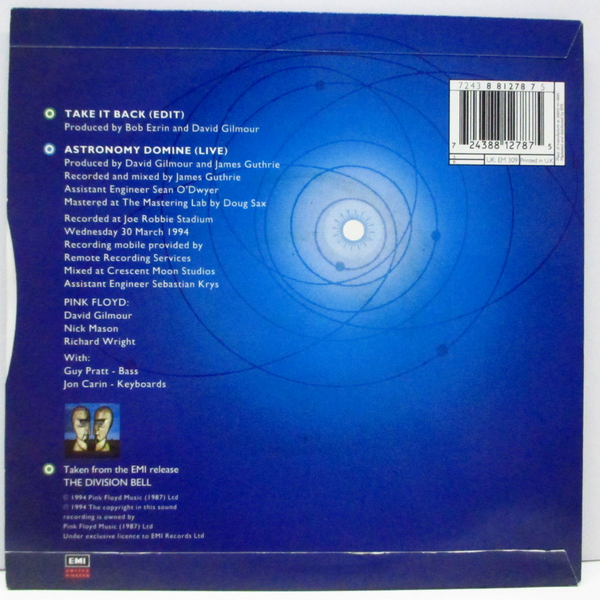 PINK FLOYD (ピンク・フロイド) - Take It Back (UK Ltd.Red Vinyl 7"+PS)