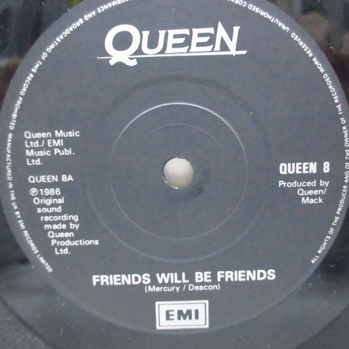 QUEEN (クイーン) - Friends Will Be Friends (UK オリジナル 7"+マットソフト紙ジャケ)