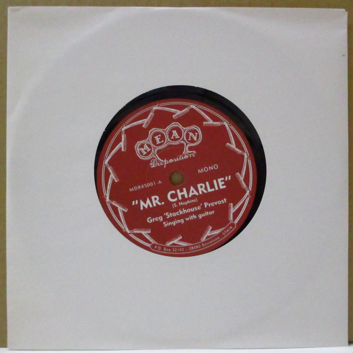 GREG 'STACKHOUSE' PREVOST (グレッグ・スタックハウス・プレヴォスト) - Mr. Charlie (Spain オリジナル・モノラル 7"/廃盤 New)