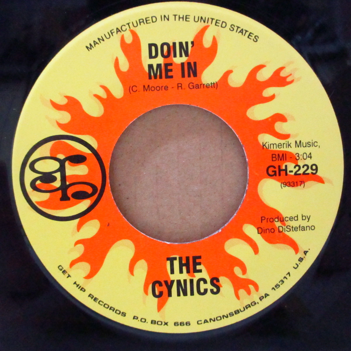 CYNICS, THE (シニクス) - Doin' Me In (US オリジナル 7"+カンパニースリーブ)