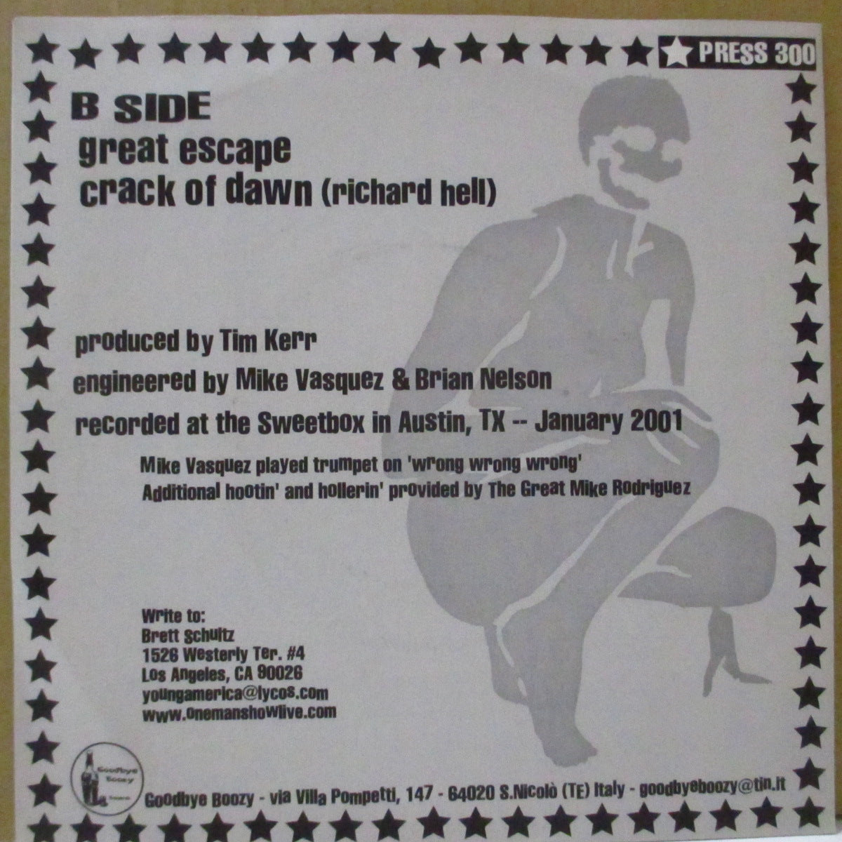 ONE MAN SHOW LIVE (ワン・マン・ショー・ライヴ) - Wrong Wrong Wrong (Italy 300枚限定 7")