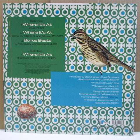 BECK (ベック) - Where It's At U.N.K.L.E. Remix (UK '96年 オリジナル 12インチ) 4バージョン収録