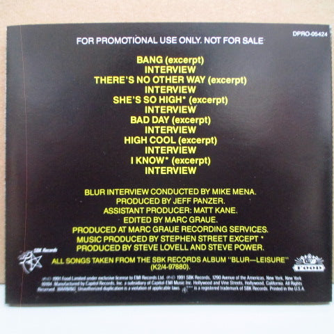 BLUR - Focusing In With Blur (US Promo.CD)