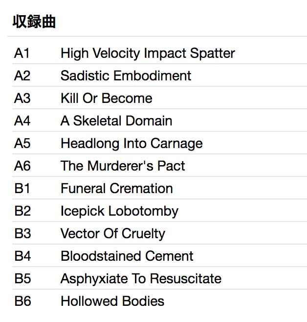 CANNIBAL CORPSE (カンニバル・コープス) - A Skeletal Domain (German 500 Ltd.Reissue Picture LP 「廃盤 New」 )