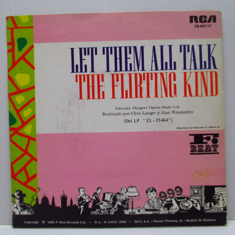 ELVIS COSTELLO And The Attractions (エルヴィス・コステロ & ジ・アトラクションズ) - Let Them All Talk (Spain Promo 7"+PS)