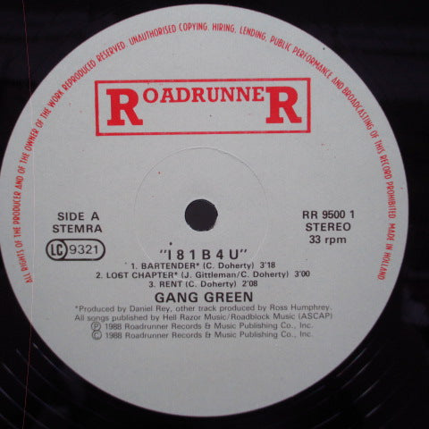 GANG GREEN (ギャング・グリーン) - I81B4U (Dutch Orig.12")