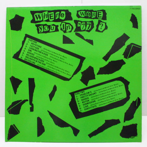 SEX PISTOLS (セックス・ピストルズ) - Where Were You In '77? (UK '85 Reissue LP)
