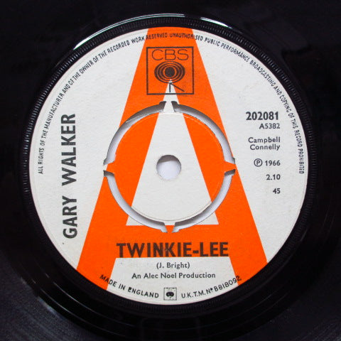 GARY WALKER (ゲイリー・ウォーカー) - Twinkie-Lee (UK Promo 7"+CS)