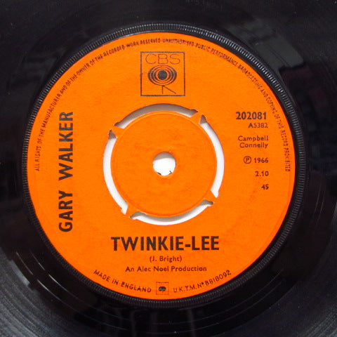 GARY WALKER (ゲイリー・ウォーカー) - Twinkie-Lee (UK Orig.7"+CS)