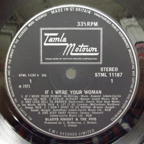 GLADYS KNIGHT & THE PIPS (グラディス・ナイトとピップス) - If I Were Your Woman (UK Orig.Stereo LP/3面CFS)