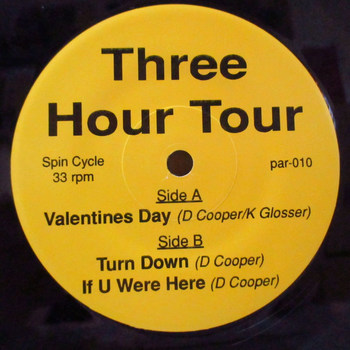 THREE HOUR TOUR (スリー・アワー・ツアー) - Valentines Day (US Orig.7")
