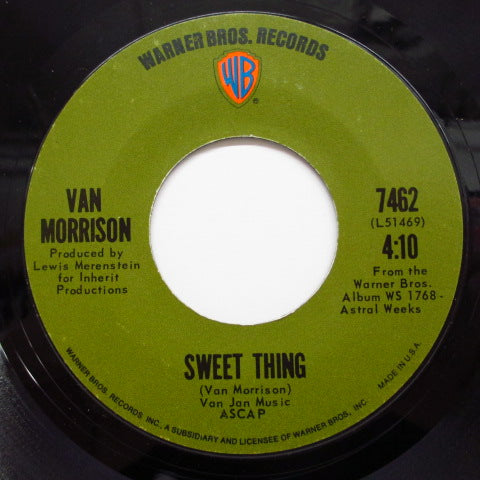 VAN MORRISON (ヴァン・モリソン) - Blue Money (US オリジナル 7")