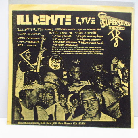 ILL REPUTE - Halloween Live (US Reissue 7"+Yellow PS)