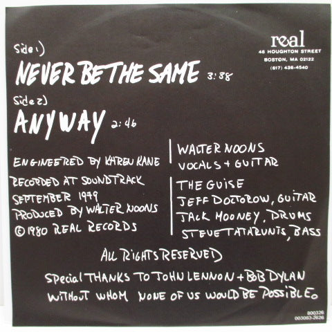 WALTER NOONS - Never Be The Same (US Orig.7")