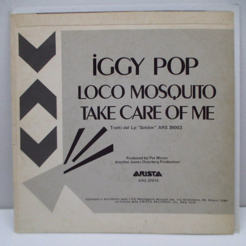 IGGY POP (イギー・ポップ) - Loco Mosquito (Italy オリジナル 7"+光沢ソフト紙折り返しジャケ)