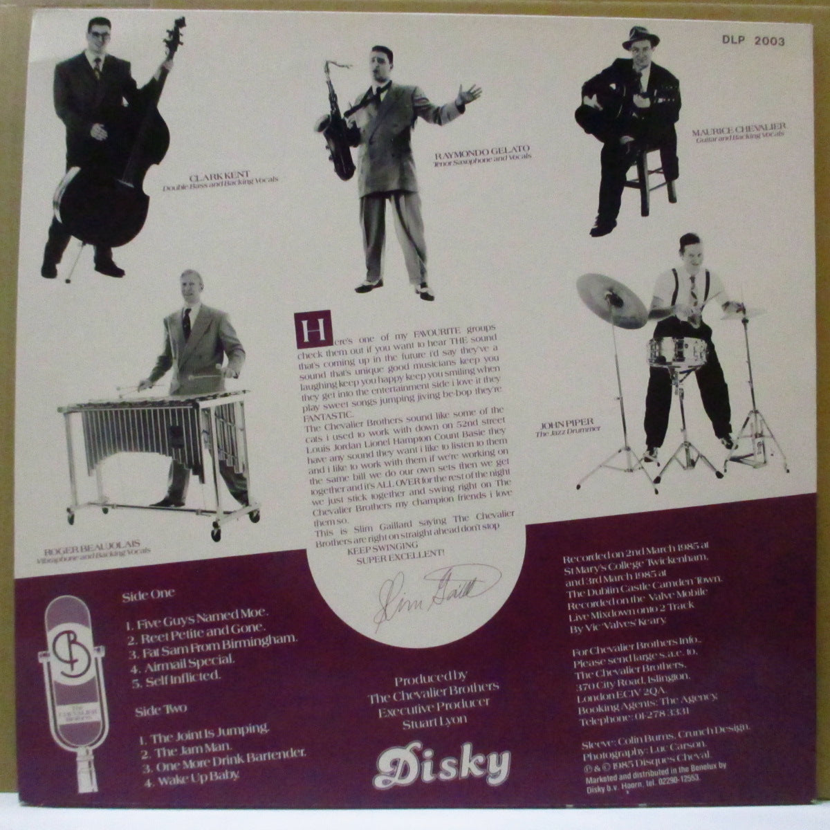 CHEVALIER BROTHERS (シュヴァリエ・ブラザーズ) - Live & Jumping (Benelux Orig.LP)