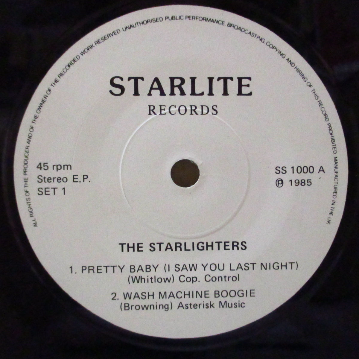 STARLIGHTERS, THE (ザ・スターライターズ) - Pretty Baby - I Saw You Last Night +3 (UK オリジナル 7")