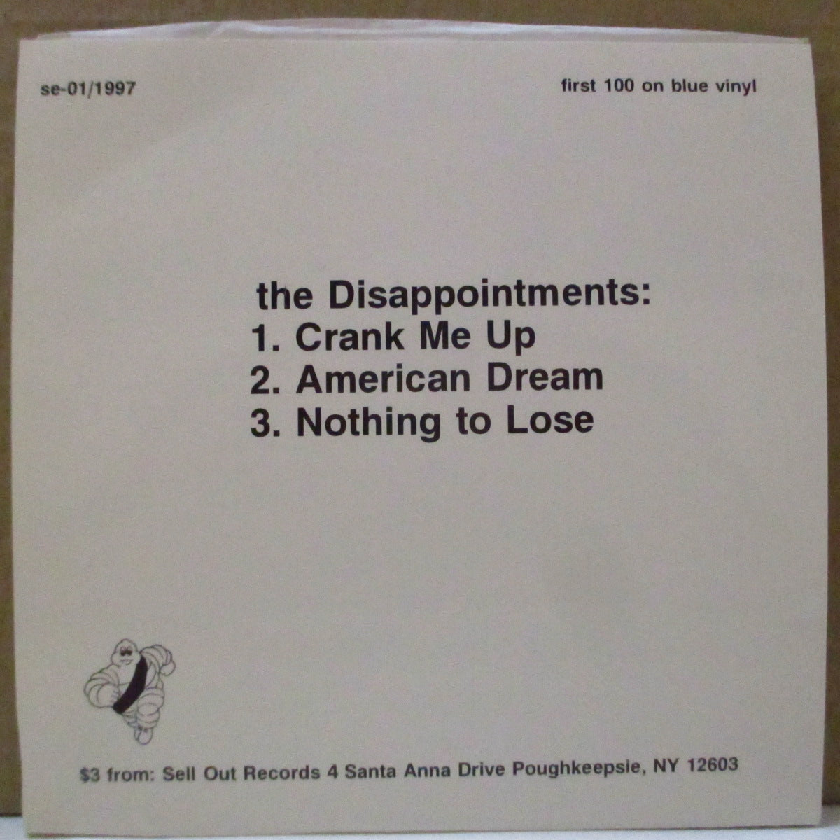 DISAPPOINTMENTS, THE (ディサポイントメンツ) - All Cranked Up! (US 100 Ltd.Blue Vinyl 7")