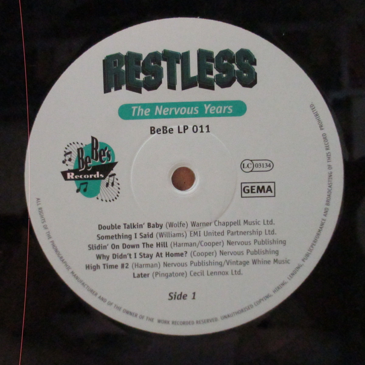 RESTLESS (レストレス) - The Nervous Years (German Orig.LP+Picture 12")