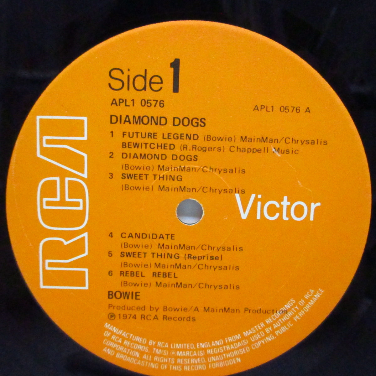 DAVID BOWIE (デヴィッド・ボウイ) - Diamond Dogs (UK オリジナル LP/プレス会社クレジット無し見開きジャケ)