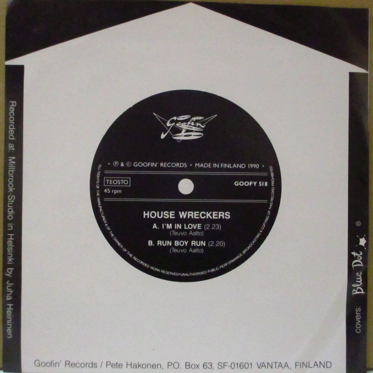 HOUSEWRECKERS (ハウスレッカーズ) - I'm In Love (Finland オリジナル 7")