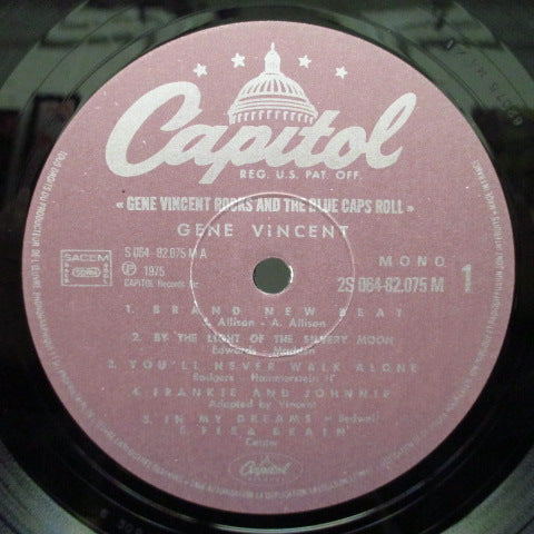GENE VINCENT (ジーン・ヴィンセント) - Rocks! And The Blue Caps Roll (France '76 フランス再発「マルーン・ラベ」モノラル LP/両面コーティング・ジャケ)