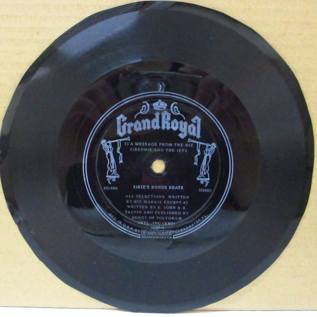 BIZ MARKIE (ビズ・マーキー) - A Message From The Biz +2 (US Orig.-1-Sided Flexi 7")