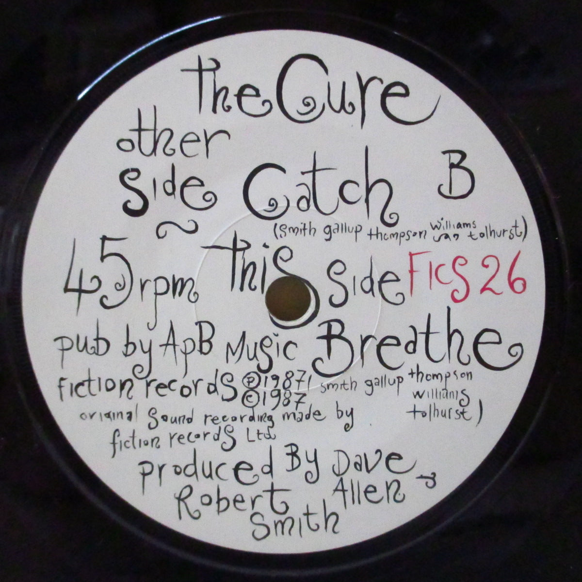 CURE, THE (ザ・キュアー) - Catch (UK オリジナル 7"+PS)