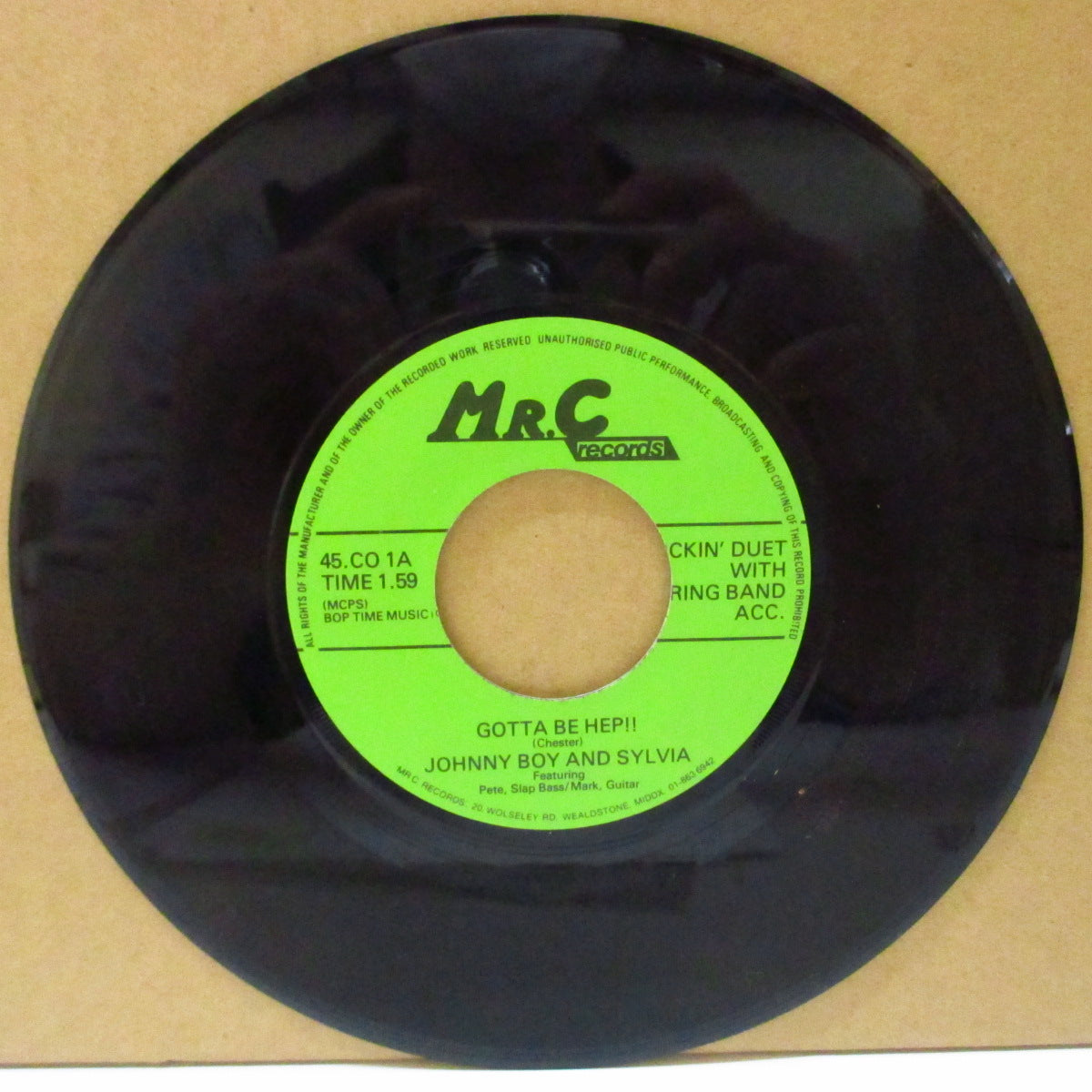 JOHNNY BOY AND SYLVIA (ジョニー・ボーイ・アンド・シルヴィア) - Gotta Be Hep! (UK オリジナル 7")