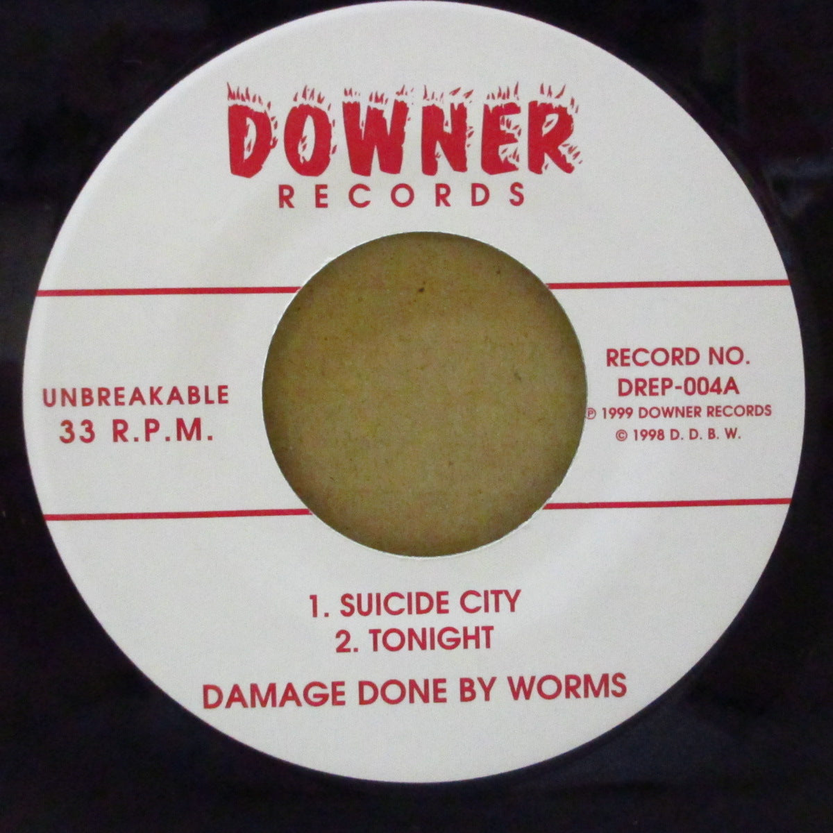 DAMAGE DONE BY WORMS (ダメージ・ダン・バイ・ウォームズ) - Suicide City +3 (Japan オリジナル 7")